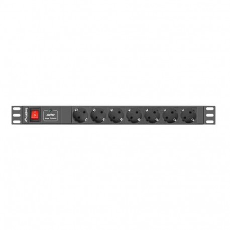 Lanberg PDU-07F-0200-IEC-BK power distribution unit (PDU) 7 AC outlet(s) 1U Black
