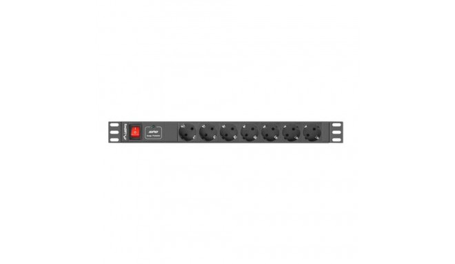 Lanberg PDU-07F-0200-IEC-BK power distribution unit (PDU) 7 AC outlet(s) 1U Black