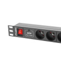 Lanberg PDU-04E04I-0200-IEC-BK power distribution unit (PDU) 4 AC outlet(s) 1U Black