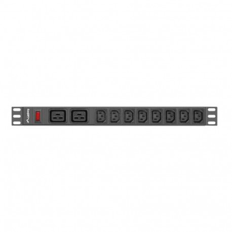 Lanberg PDU-02I1908I-0200-C20-BK power distribution unit (PDU) 10 AC outlet(s) 1U Black