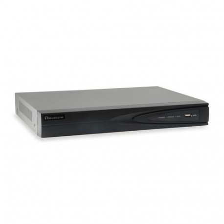 LevelOne GEMINI 4-Channel PoE Network Video Recorder, 4 PoE Outputs, H.265