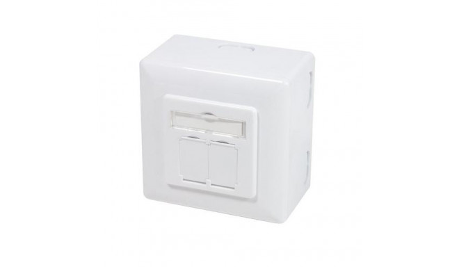 LogiLink NP0039A socket-outlet RJ-45 Metallic, White