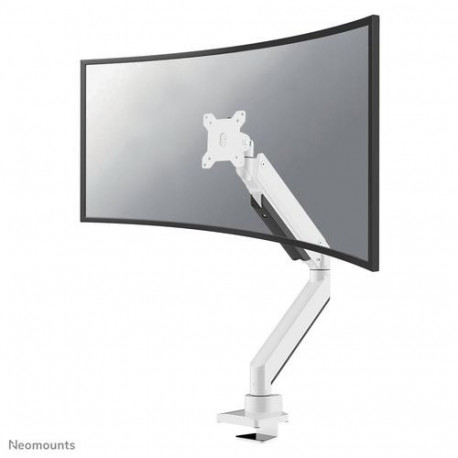 Neomounts NM-D775WHITEPLUS Monitor arm 10-49" - gas spring - Topfix - 180°-stop