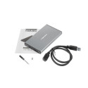 NATEC Rhino GO HDD/SSD enclosure Grey 2.5&quot;