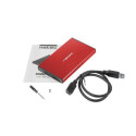 NATEC Rhino GO HDD/SSD enclosure Red 2.5&quot;