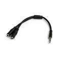 StarTech.com Headset adapter for headsets with separate headphone / microphone plugs - 3.5mm 4 posit