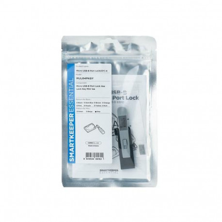 Smartkeeper MUL04PKGY port blocker Port blocker + key Micro USB Type-B Grey Plastic 1 pc(s)