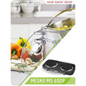Mesko Home MS 6509 hob Black Countertop Sealed plate 2 zone(s)