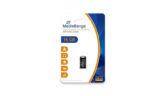 MediaRange MR921 USB flash drive 16 GB USB Type-A 2.0 Black
