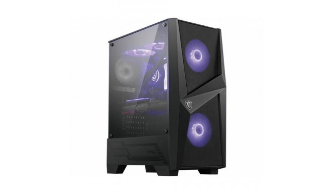 MSI MAG FORGE 100M Mid Tower Gaming Computer Case &#039;Black, 2x 120mm RGB PWM Fan, 1x 120mm Fa