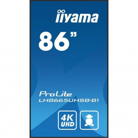iiyama LH8665UHSB-B1 Signage Display Kiosk design 2.18 m (86") LED Wi-Fi 800 cd/m² 4K Ultra