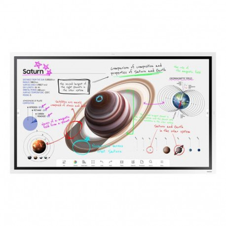 Samsung WM65B interactive whiteboard 165.1 cm (65") 3840 x 2160 pixels Touchscreen Grey, Wh