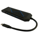 LC-Power LC-HUB-C-MULTI-6-RGB interface hub USB 3.2 Gen 2 (3.1 Gen 2) Type-C 5000 Mbit/s Black