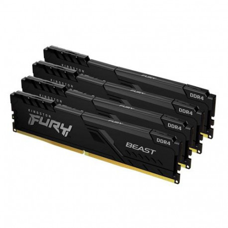 Kingston Technology FURY Beast 128GB 3600MT/s DDR4 CL18 DIMM (Kit of 4) Black