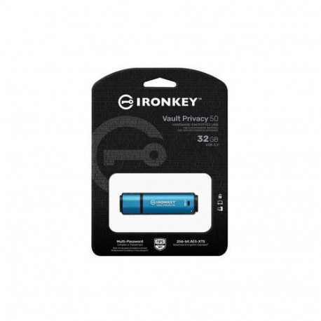 Kingston Technology IronKey 32GB Vault Privacy 50 AES-256 Encrypted, FIPS 197