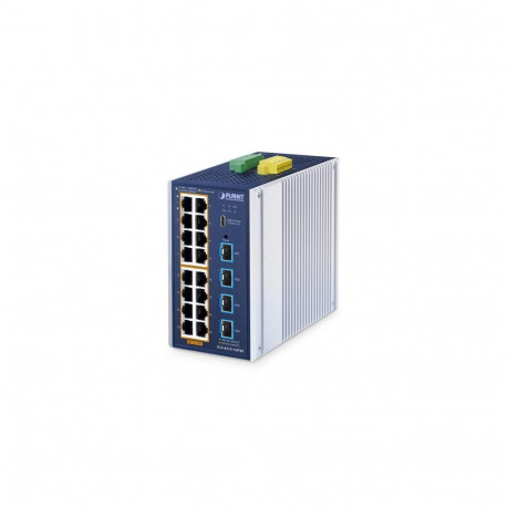 PLANET ndustrial L2+ 16-Port 10/100/1000T 802.3at PoE + 4-Port 10G SFP+ Managed Ethernet Switch L2+ 