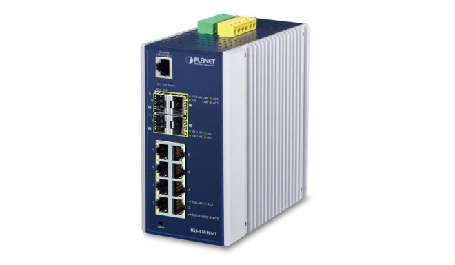 PLANET IGS-12040MT network switch Managed L2+ Gigabit Ethernet (10/100/1000) Blue, White