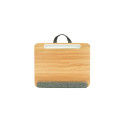 Techly Bamboo Portable Laptop Desk Stand with Padded Base and Tablet Stand