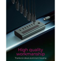 ICY BOX IB-HUB1457-C31 USB 3.2 Gen 1 (3.1 Gen 1) Type-C 10000 Mbit/s Blue, Grey