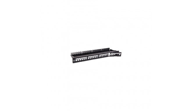 Techly Modular Patch Panel 24 Places UTP with Removable Modules 1 Unit Black