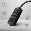 Axagon HUE-M1C interface hub USB 3.2 Gen 1 (3.1 Gen 1) Type-C 5000 Mbit/s Black