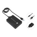 Conceptronic HUBBIES 4-Port USB 3.0 HUB with Power Adapter, 90cm cable