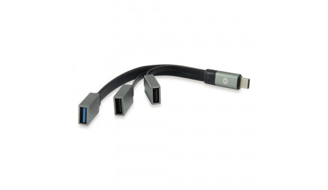 Conceptronic HUBBIES USB 3.1 Type-C to 1-Port USB 3.0 + 2-Port USB 2.0 Cable Hub, grey