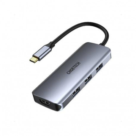 Choetech HUB-M19 USB 3.2 Gen 1 (3.1 Gen 1) Type-C Grey