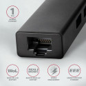 Axagon HMC-GL3A USB-C-Hub 3x USB-A Gbit-LAN schwarz USB 3.2 Gen 1 (3.1 Gen 1) Type-C 5000 Mbit/s Bla