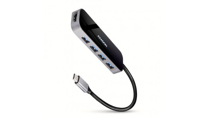 Axagon HMC-6H4A laptop dock/port replicator Wired USB 3.2 Gen 1 (3.1 Gen 1) Type-C Black, Grey