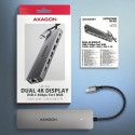 Axagon HMC-7HX2 USB-C 5Gbps DUAL 4K DISPLAY 7in1 hub