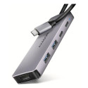 Axagon HMC-5H60 laptop dock/port replicator Wired USB 3.2 Gen 1 (3.1 Gen 1) Type-C Grey