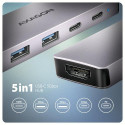Axagon HMC-5H60 laptop dock/port replicator Wired USB 3.2 Gen 1 (3.1 Gen 1) Type-C Grey