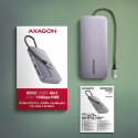 Axagon HMC-6GM2 USB 10Gbps hub USB-A USB-C HDMI M.2 SD/mSD PD 100W USB-C Wired USB 3.2 Gen 2 (3.1 Ge