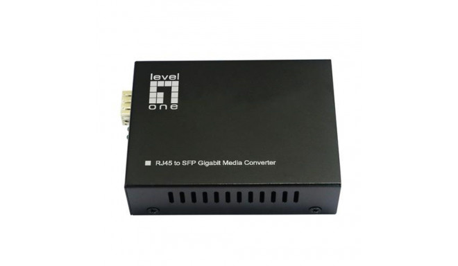 LevelOne RJ45 to SFP Gigabit Media Converter, 802.3bt 60W PoE PSE