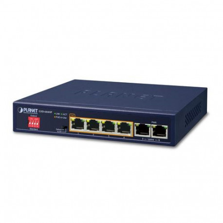 PLANET GSD-604HP network switch Unmanaged Gigabit Ethernet (10/100/1000) Power over Ethernet (PoE) B