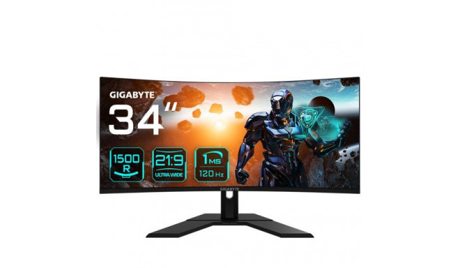 GIGABYTE GS34WQC 34&quot; WQHD Curved Gaming Monitor - 3440 x 1440, 1500R, 300Hz, 1ms, 250 cd/m²