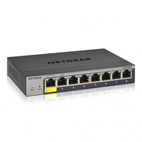 NETGEAR GS108T Managed L2 Gigabit Ethernet (10/100/1000) Grey