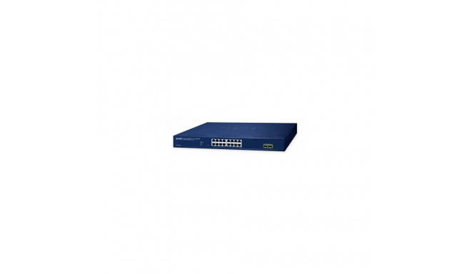 PLANET 16-Port 10/100/1000T + 2-Port Managed L2 Gigabit Ethernet (10/100/1000) Blue