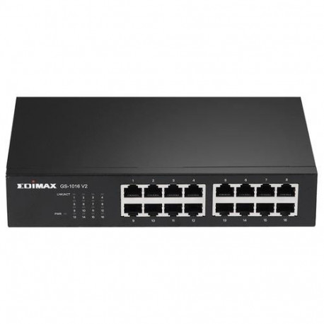 Edimax GS-1016 V2 network switch Managed Gigabit Ethernet (10/100/1000) Black