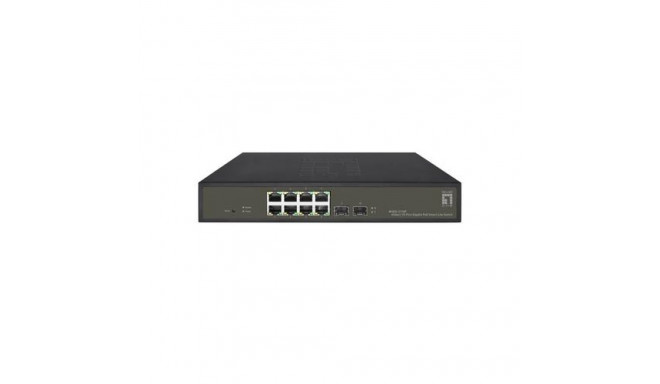 LevelOne Hilbert 10-Port Gigabit PoE Smart Lite Switch, 8 PoE Outputs, 2 x Gigabit SFP, 802.3at/af P