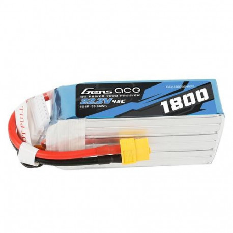 Gens ace Lipo Battery Pack 1800mAh 22.2V 45C 6S1P