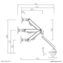 Neomounts FPMA-D750SILVER2 Monitor arm 10-32&quot; - gas spring - Topfix - 180°-stop