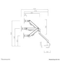 Neomounts FPMA-D750DBLACK2 Monitor arm 10-32&quot; - gas spring - Topfix - 180°-stop