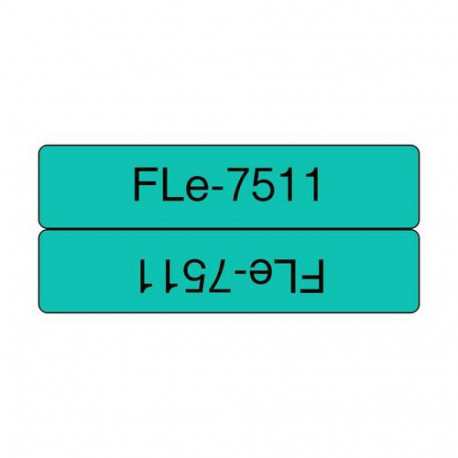 Brother FLE-7511 label-making tape Black on green