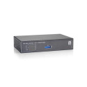 LevelOne 10-Port Fast Ethernet PoE Switch, 1 x Gigabit RJ45, 1 x Gigabit SFP, 8 PoE Outputs, 120W