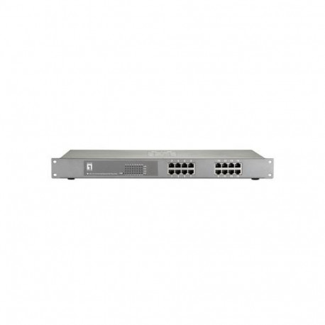 LevelOne 16-Port Fast Ethernet PoE Switch, 802.3at/af PoE, 120W