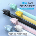 Vention 1-port USB-C GaN Charger(30W) EU-Plug White