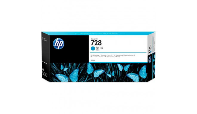 HP 728 300-ml Cyan DesignJet Ink Cartridge