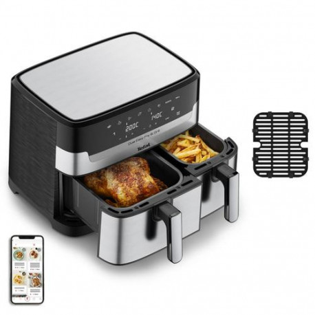 Tefal Dual Easy Fry &amp; Grill EY905D Double 8.3 L Stand-alone 2700 W Hot air fryer Stainless s